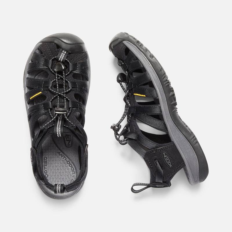 Keen Whisper Trekkingsandalen Damen DE-53986 Black/Magnet - Keen Damenschuhe Schwarz